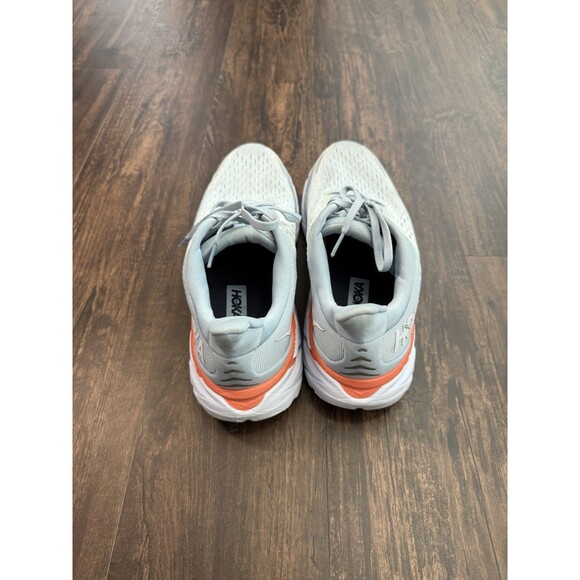 Hoka One One Clifton 8 Women Sz 10.5 Blue/ White Running Shoes Sneakers - Picture 5 of 9